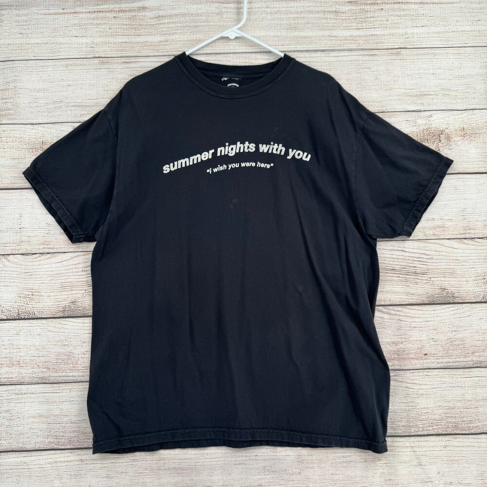 Seven Emotions Summer Nights With You T-Shirt Adult XL Black Wish You Were Here